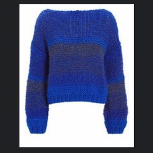 MAIAMI - Tweed Look Blue Sweater